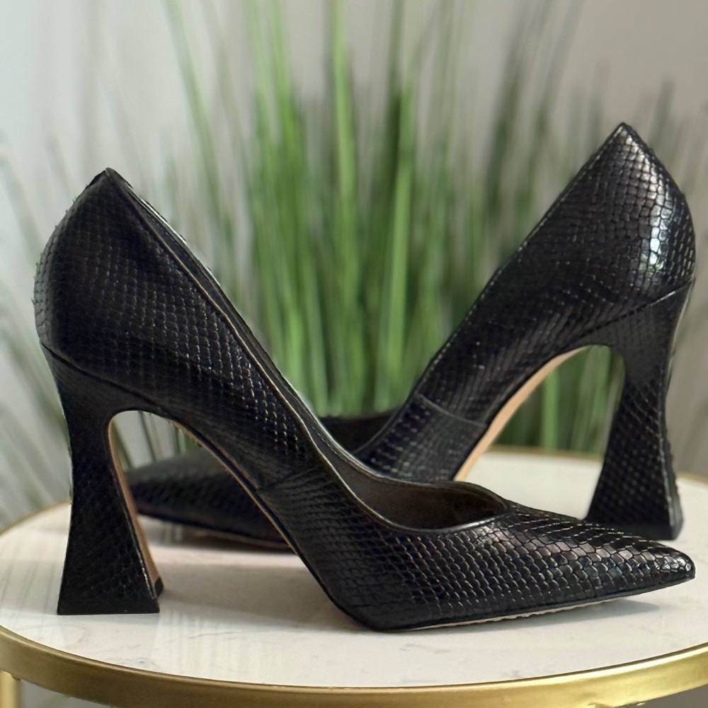 Vince Camuto Black Reptile Women's Heels NIB